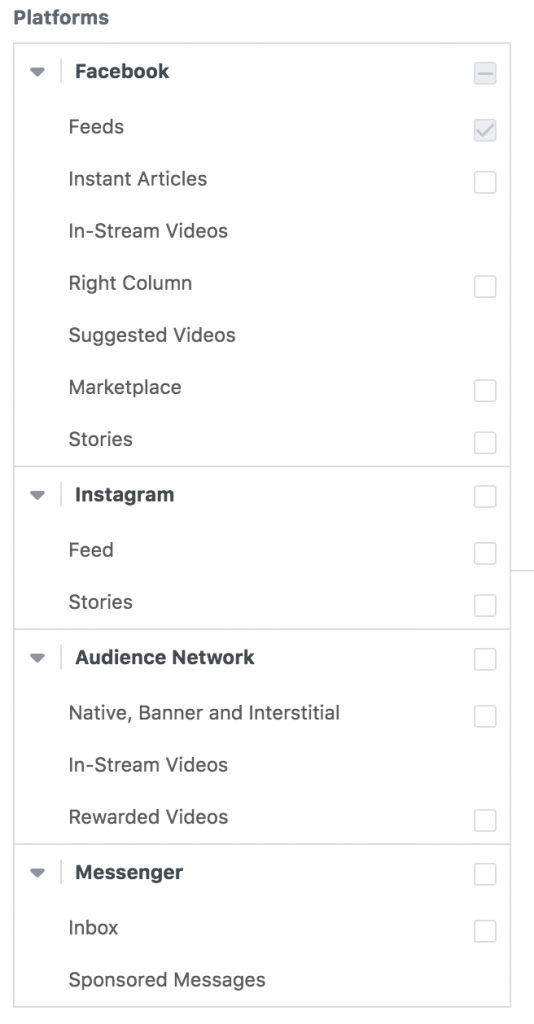 Facebook advertising platforms to choose for ad campaigns