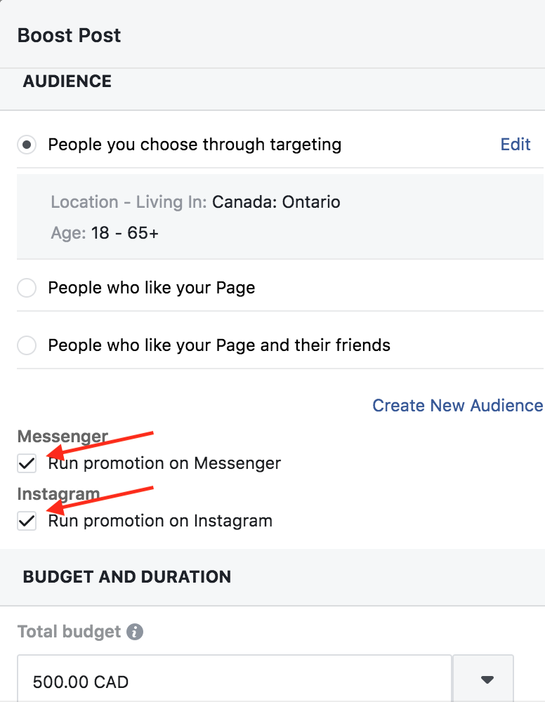 pre-selected facebook platforms facebook advertising tips